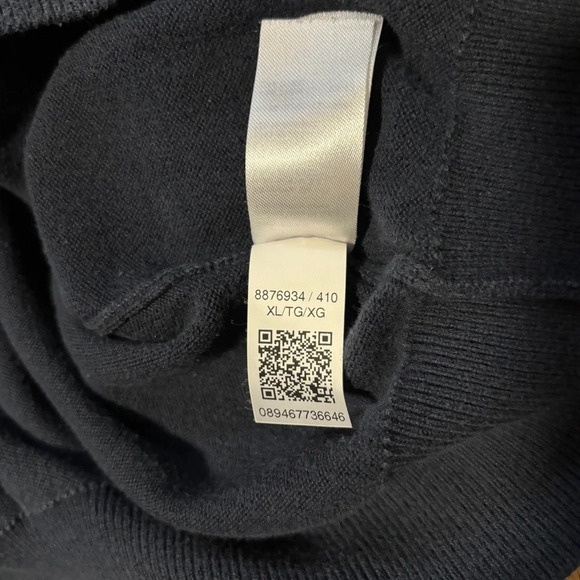 Tommy Hilfiger Premium Cotton Classic Blue Crewneck Long Sleeve Sweater - Picture 6 of 7